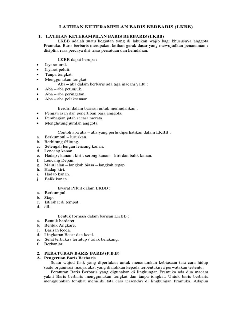 Latihan Keterampilan Baris Berbaris | PDF