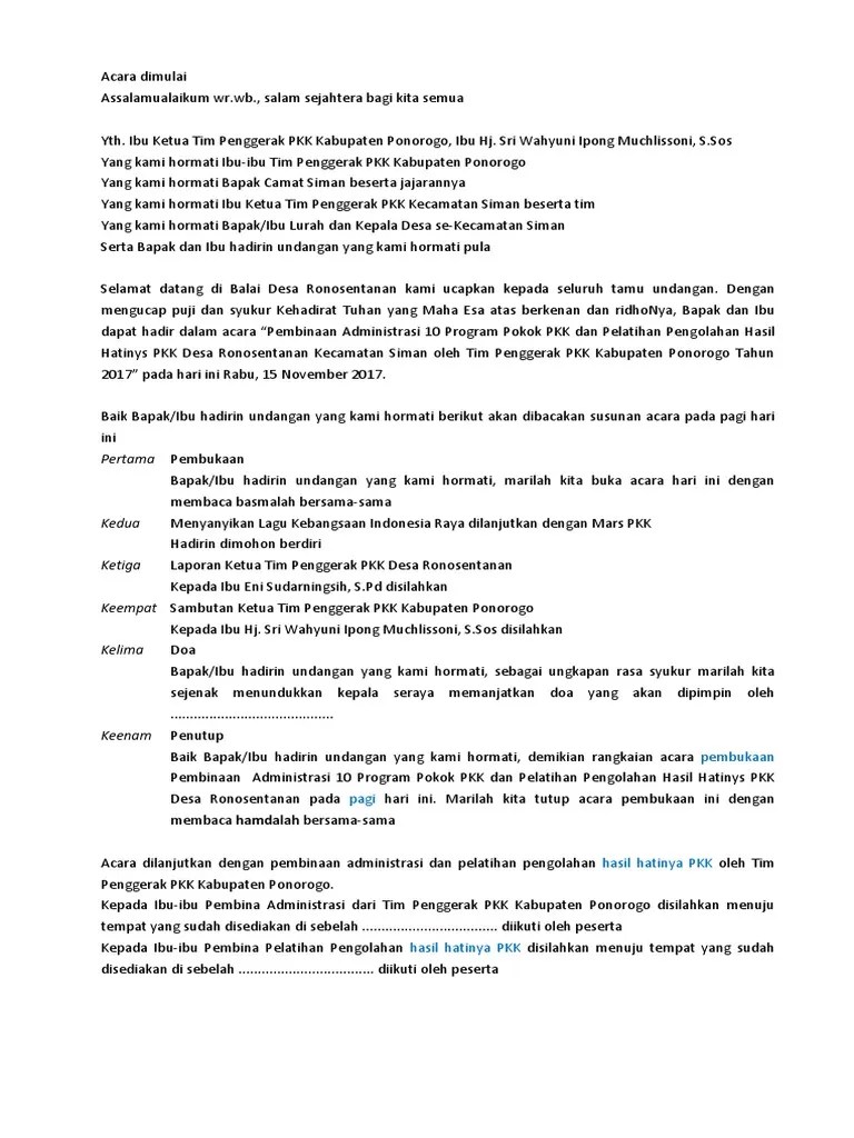 Kumpulan Contoh Pembawa Acara Arisan Rt - Kumpulan Contoh Teks MC