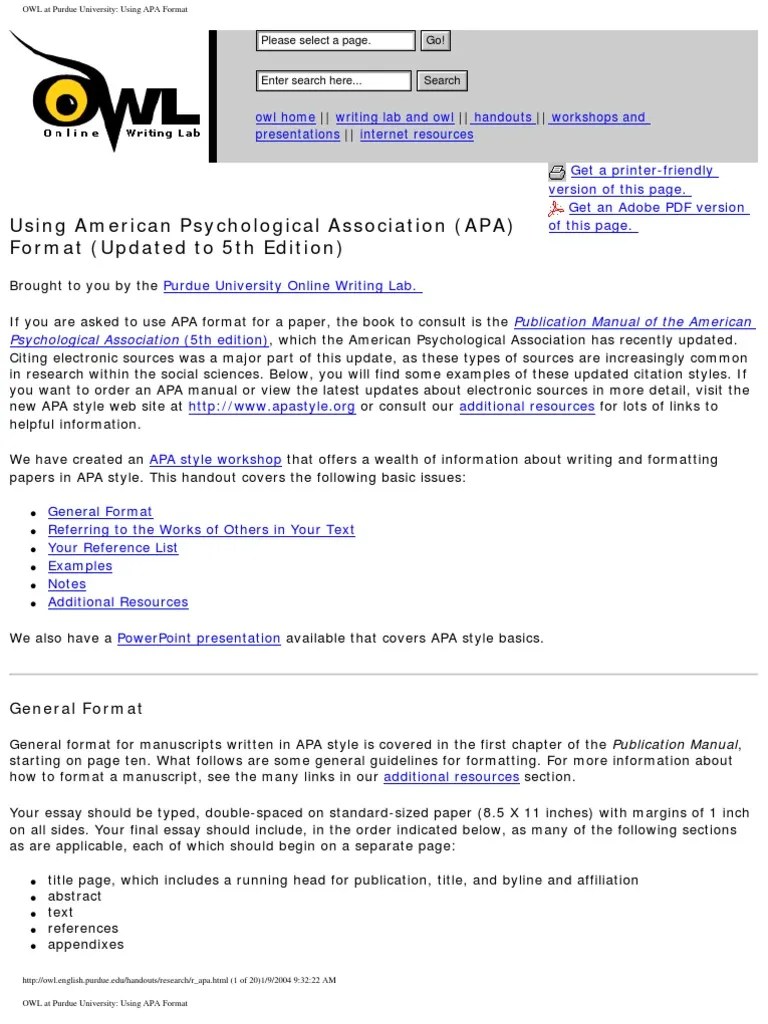 Student paper example this is an example of an apa style student paper gregory white, ph.d. OWL at Purdue University Using APA Format | Citation | Apa Style