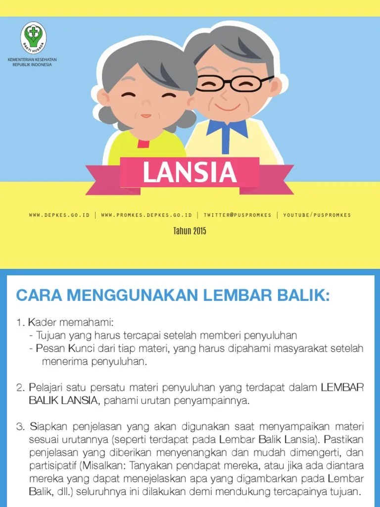 Lembar Balik Kesehatan Lansia | PDF
