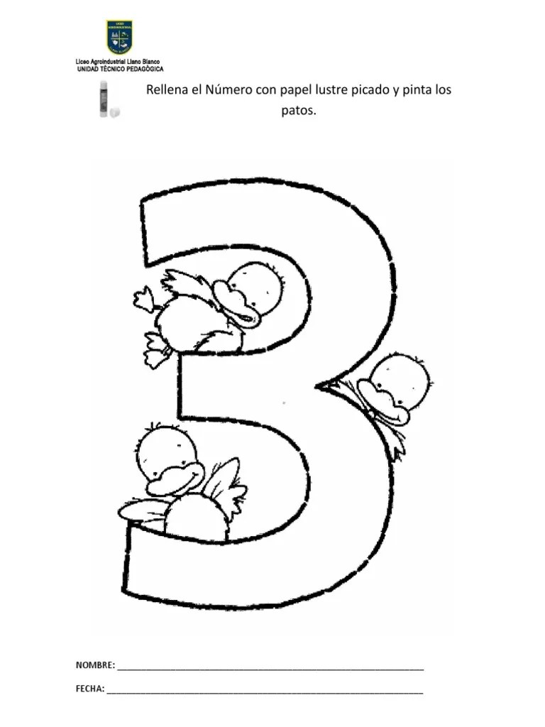 Semana 16 jose p j trabajos de computacion 1. Rellena El Numero Con Papel Lustre Picado Y Pinta Los Patos Pdf