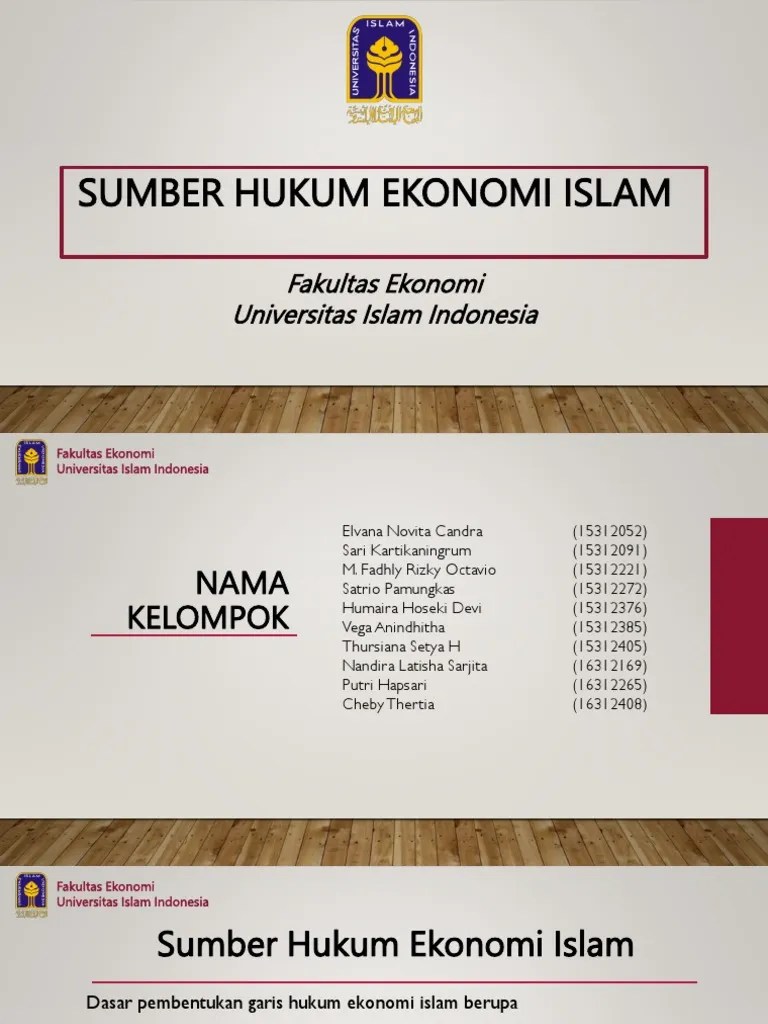 Sumber Hukum Ekonomi Islam | PDF