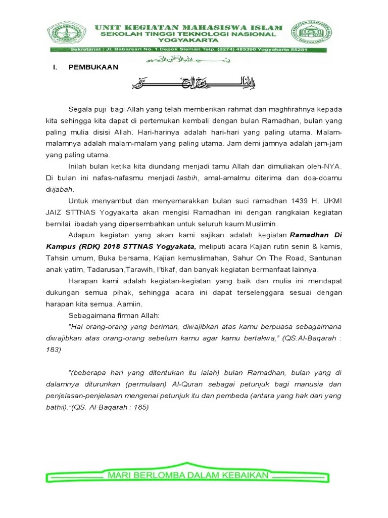 Contoh surat permohonan bantuan dana pembangunan masjid. Contoh Proposal Pengajuan Dana Kegiatan Ramadhan Berbagi Contoh Proposal