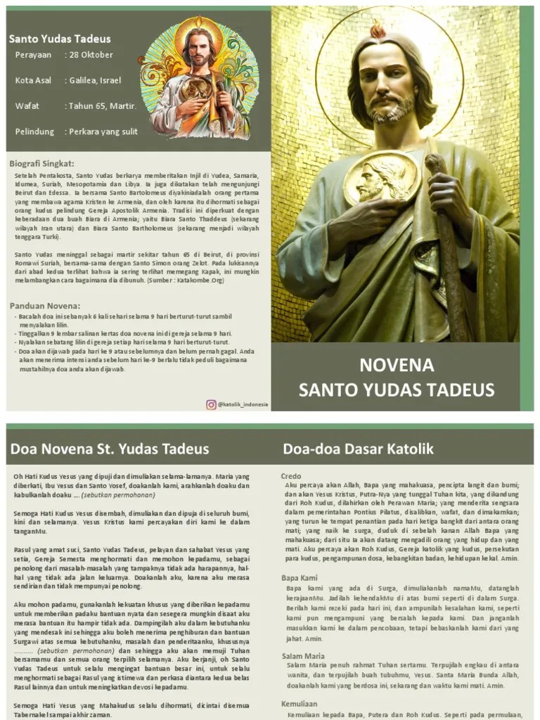 Novena ST Yudas Tadeus | PDF