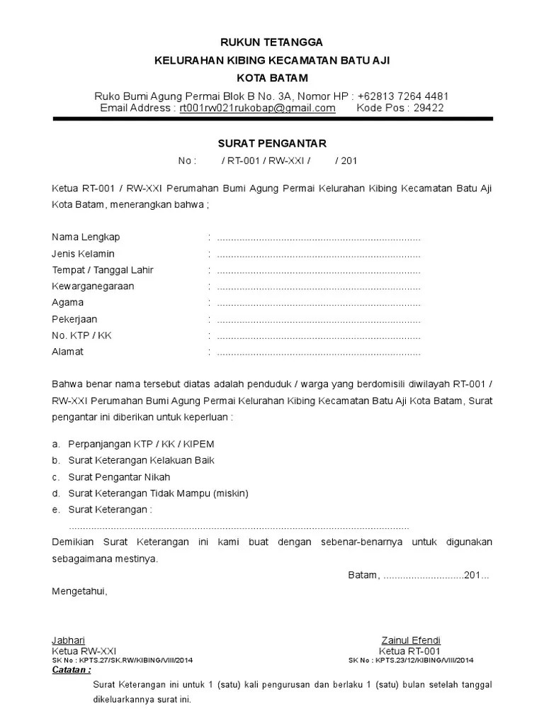 Sekarang kita akan belajar membuat kop surat rukun tetangga(rt) dan rukun warga (rw)kalian bisa mensupport belajarbentar di patreon:patreon: . Kop Surat Rt 003 Pdf