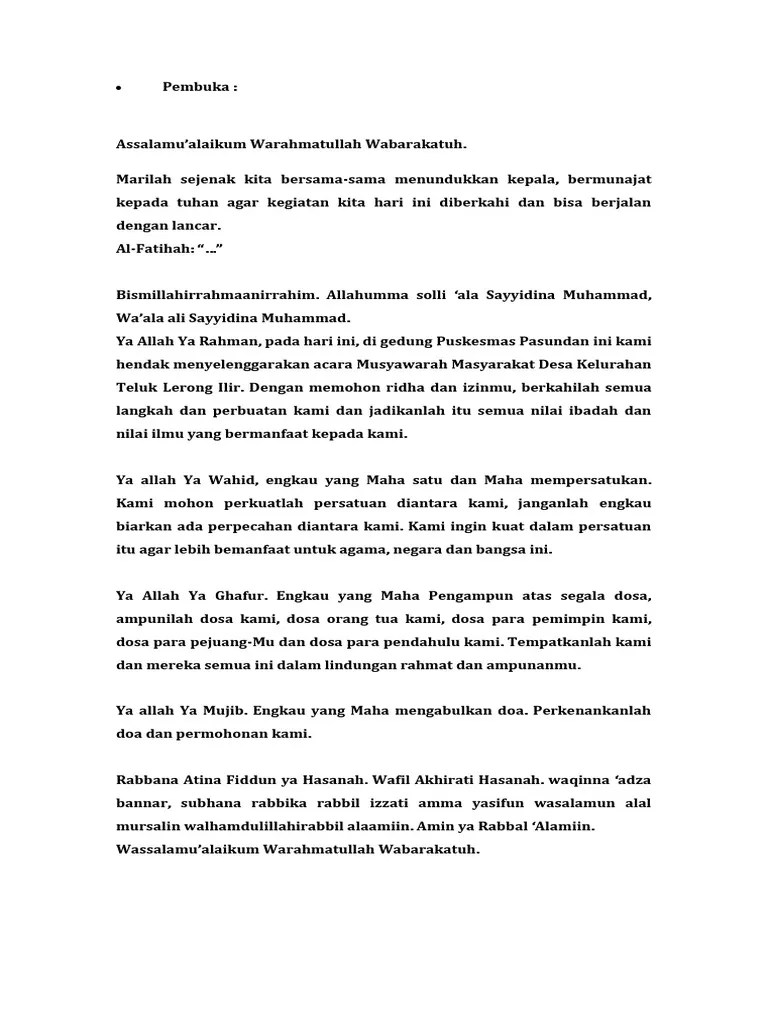 Teks Doa Acara Formal – Bersama