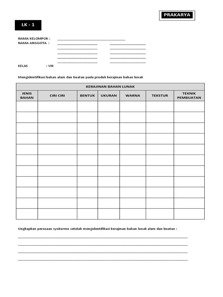 LK 1 - Sms1-Kerajinan | PDF