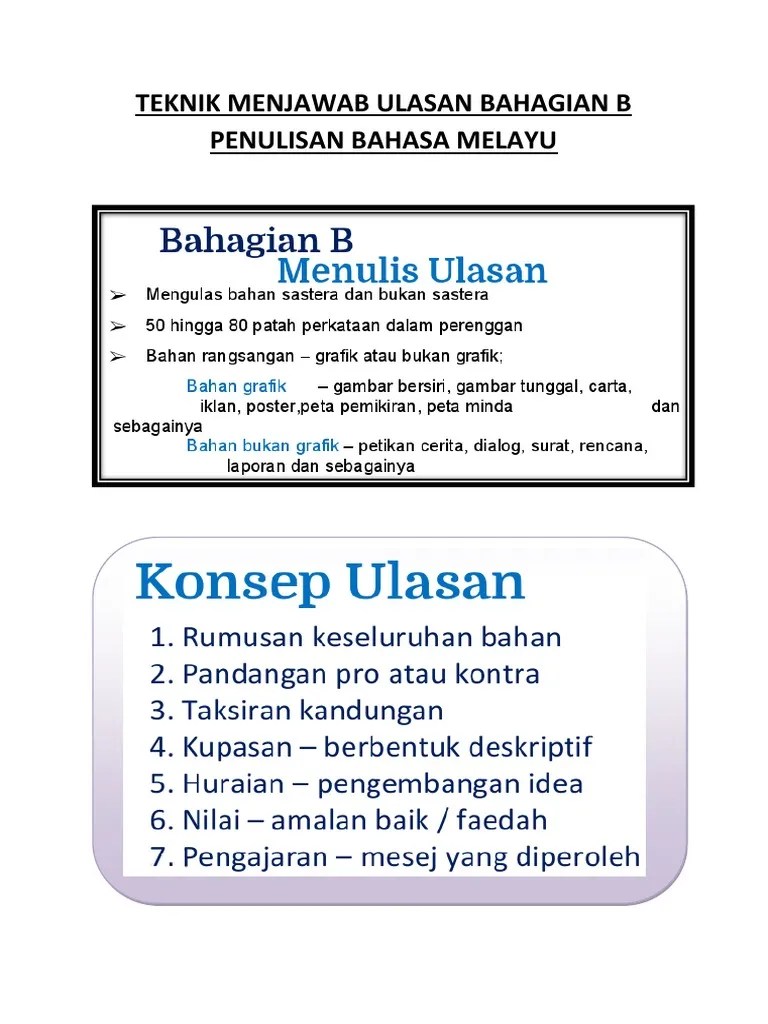 Contoh soalan penulisan darjah 4. Ulasan Bahagian B Lessons Blendspace