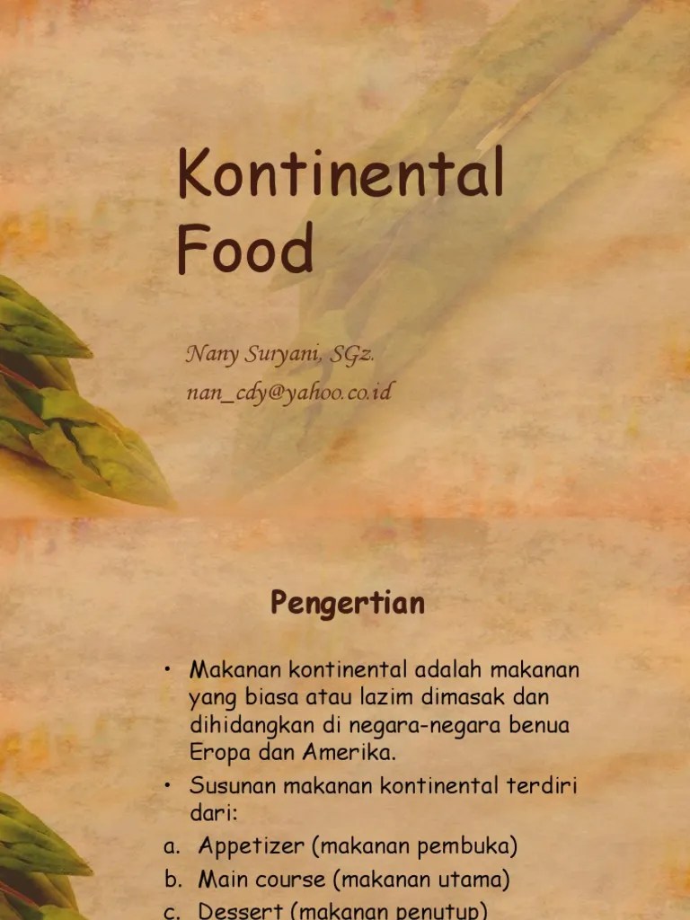 Contoh Makanan Appetizer Main Course Dessert - Barisan Contoh