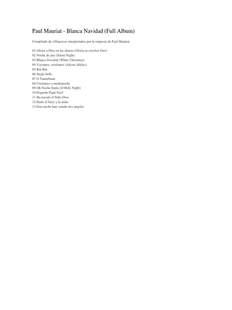Blanca Navidad Paul Mauriat | PDF