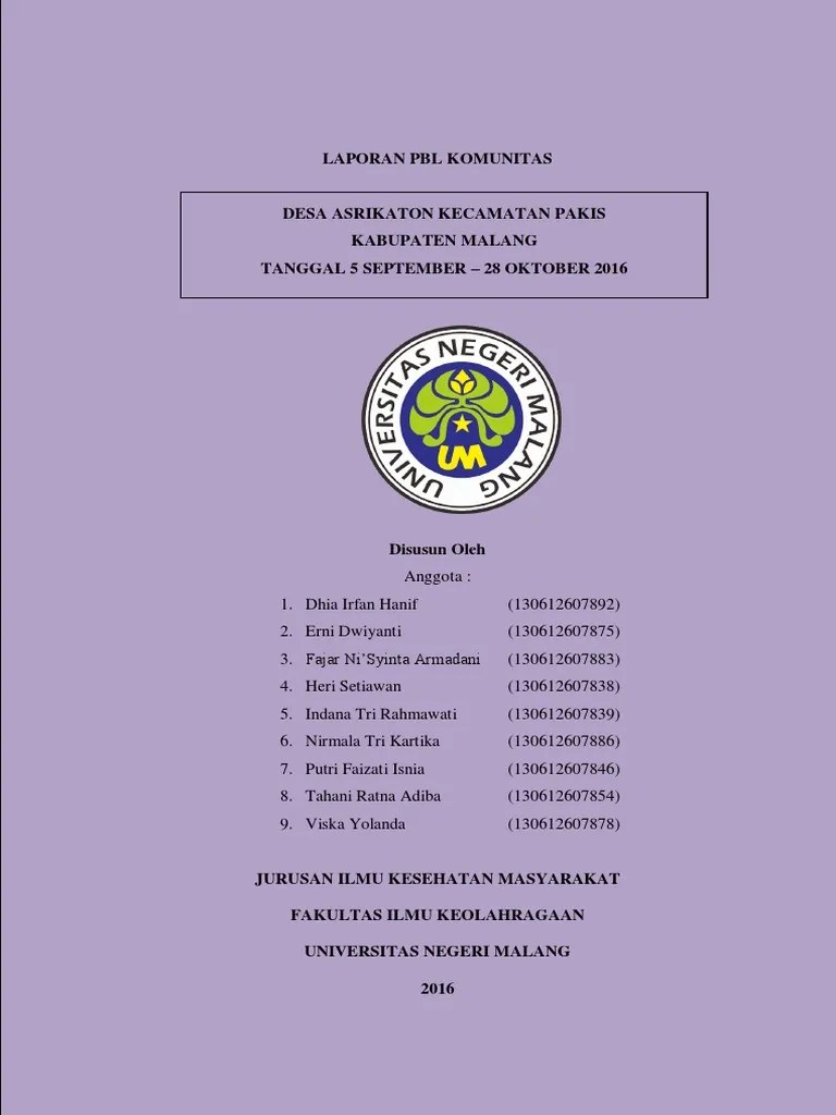 Perencanaan intervensi gizi masyarakat pada tahap selanjutnya. Contoh Laporan Pbl Kesehatan Masyarakat Pdf Kumpulan Contoh Laporan