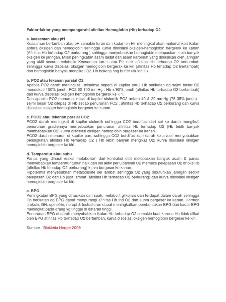 Faktor Ikatan HbO2 | PDF