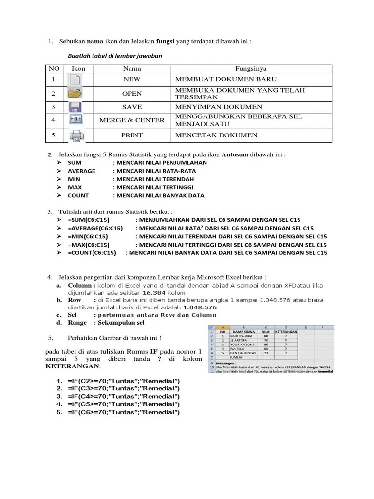 Buatlah Tabel Di Lembar Jawaban: Keterangan | PDF