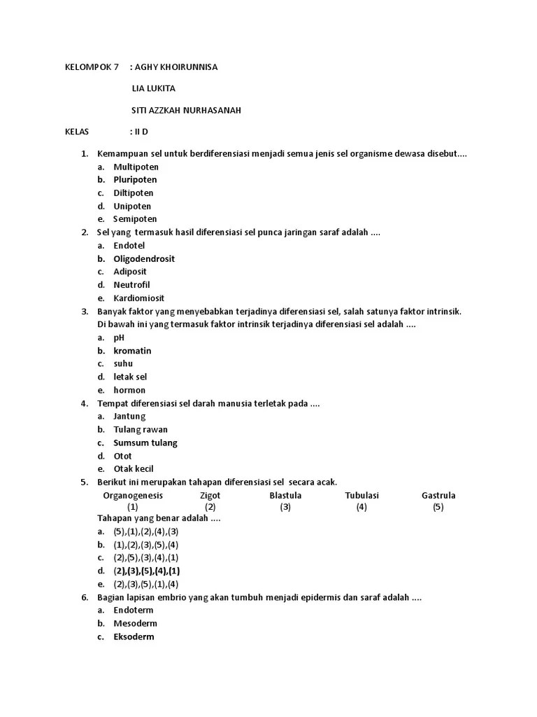 7 Diferensiasi Sel | PDF