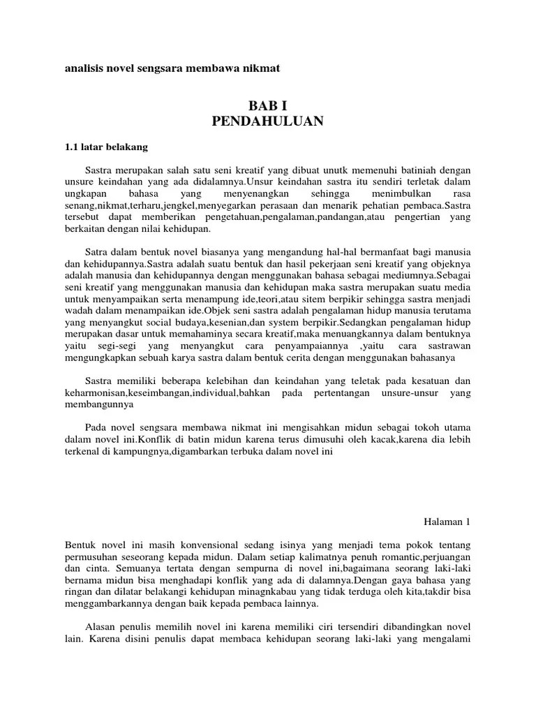 Analisis Novel Sengsara Membawa Nikmat – Dengan