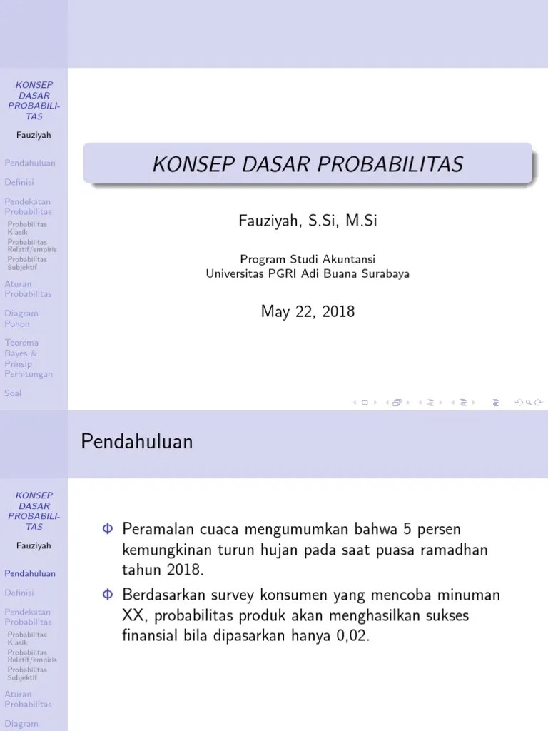 Keputusan, serta aplikasi pohon dengan memperhatikan analisis resiko,. Probabilitas Pdf