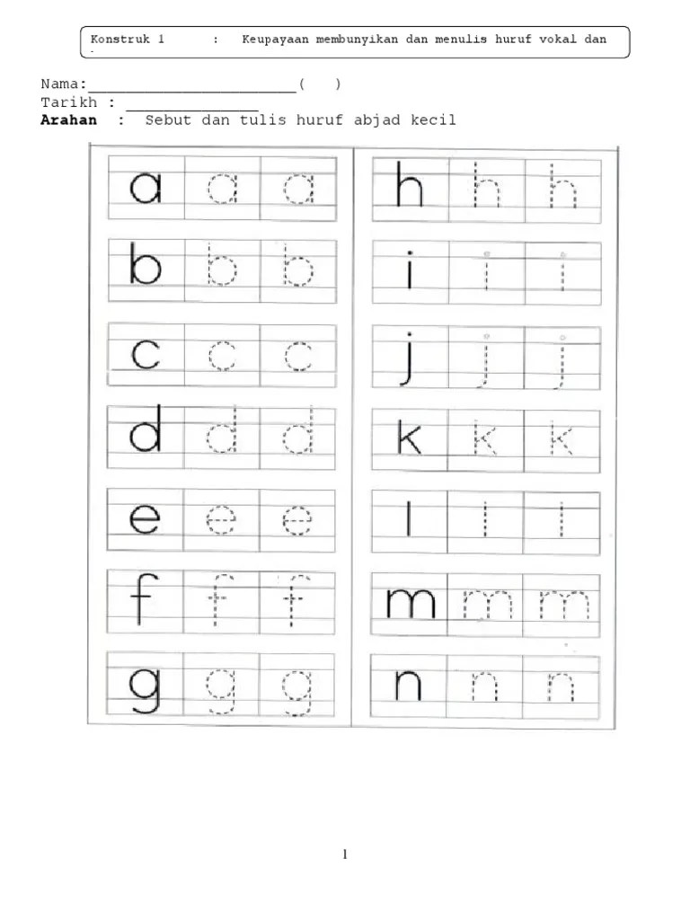UNIT 1 HURUF A-Z A-Z | PDF