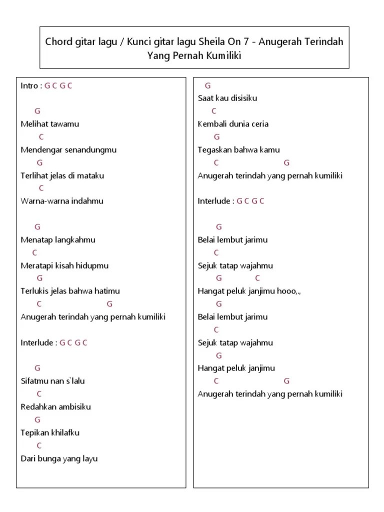 Lirik dan kunci gitar chord neng neng nong neng triad. Lirik Lagu Sheila On 7 Anugerah Terindah Yang Kumiliki Aoc