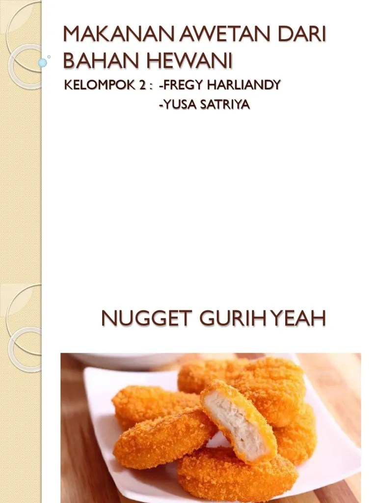 Makanan Awetan Dari Bahan Hewani Fregy | PDF