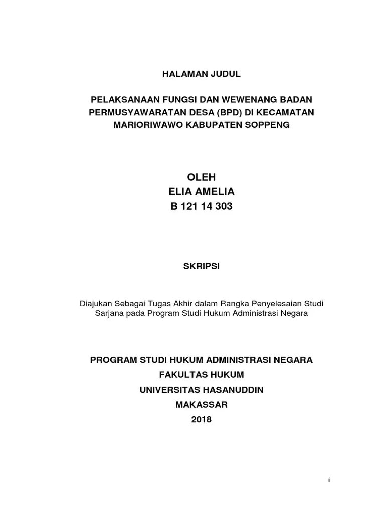 Contoh Proposal Skripsi Hukum Tata Negara Pdf