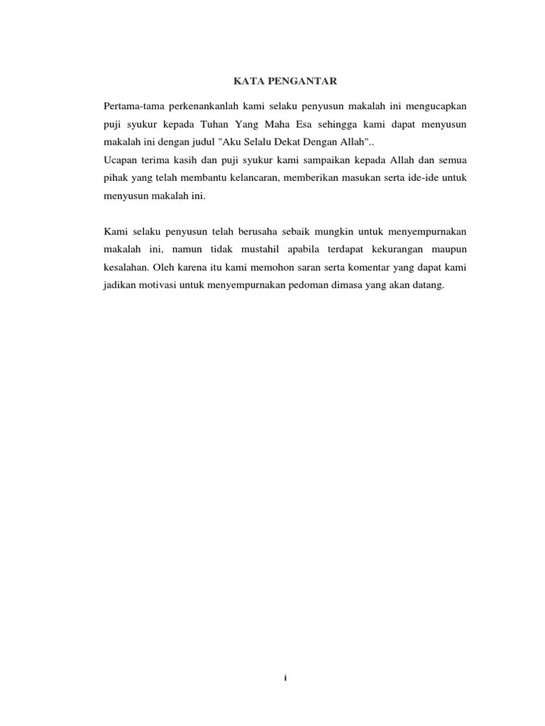 Aku Selalu Dekat Dengan Allah | PDF