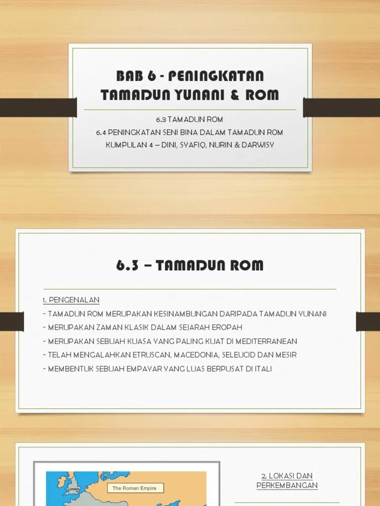 Peningkatan tamadun yunani & romaaron lim. Bab 6 Peningkatan Tamadun Yunani Rom Pdf