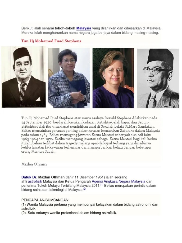 Tun Muhammad Fuad Stephens The Most Talked About Articles On The Subject Of Tun Fuad Stephens