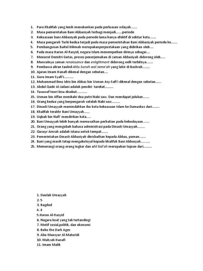 Akan membahas cara berfikir memahami sejarah, meneliti suatu sejarah serta . Soal Essay Tentang Kemajuan Islam Beinyu Com