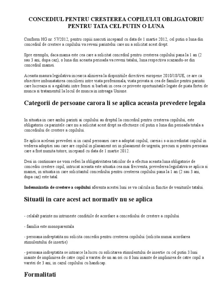 Insertie până la împlinirea de către copil a vârstei de 3 ani, respectiv 4 ani. Concediu Paternal Pdf