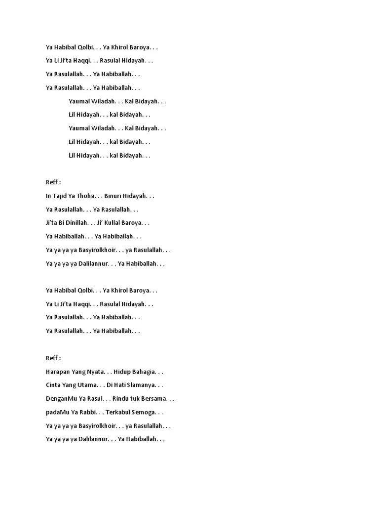 Full album nissa sabyan terbaru 2018 . Ya Habibal Qolbi Pdf