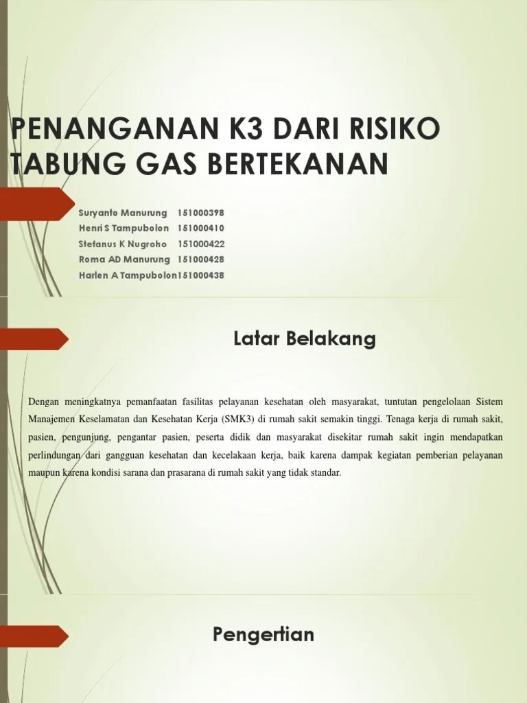 Penanganan k3 Dari Risiko Tabung Gas Bertekanan | PDF