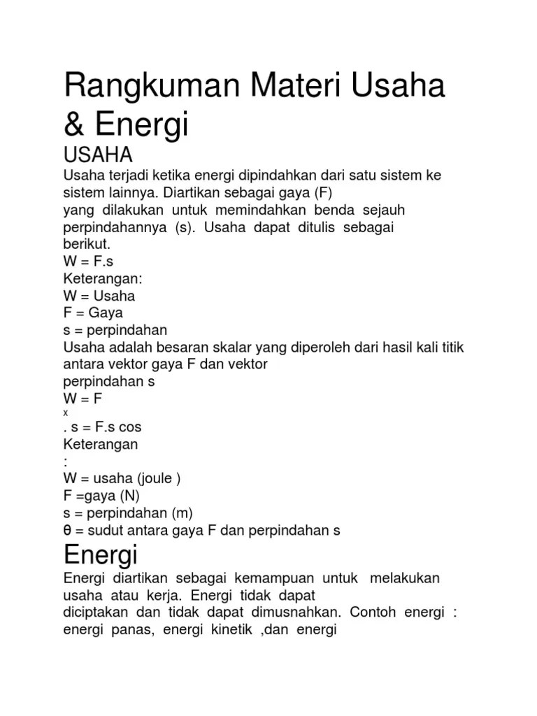 Rangkuman Materi Usaha | PDF