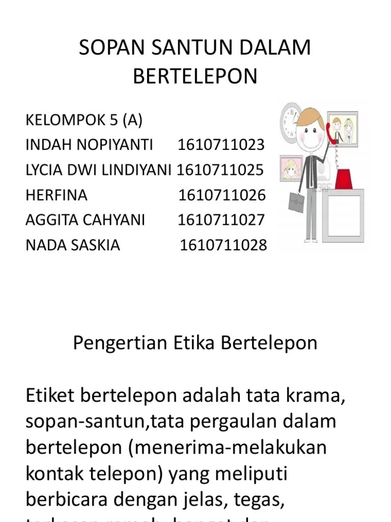 Sopan Santun Dalam Bertelepon | PDF