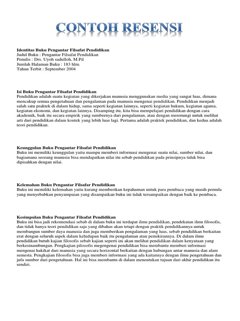 buku yang anda pegang menjadi penting untuk dibaca. Identitas Buku Pengantar Filsafat Pendidikan