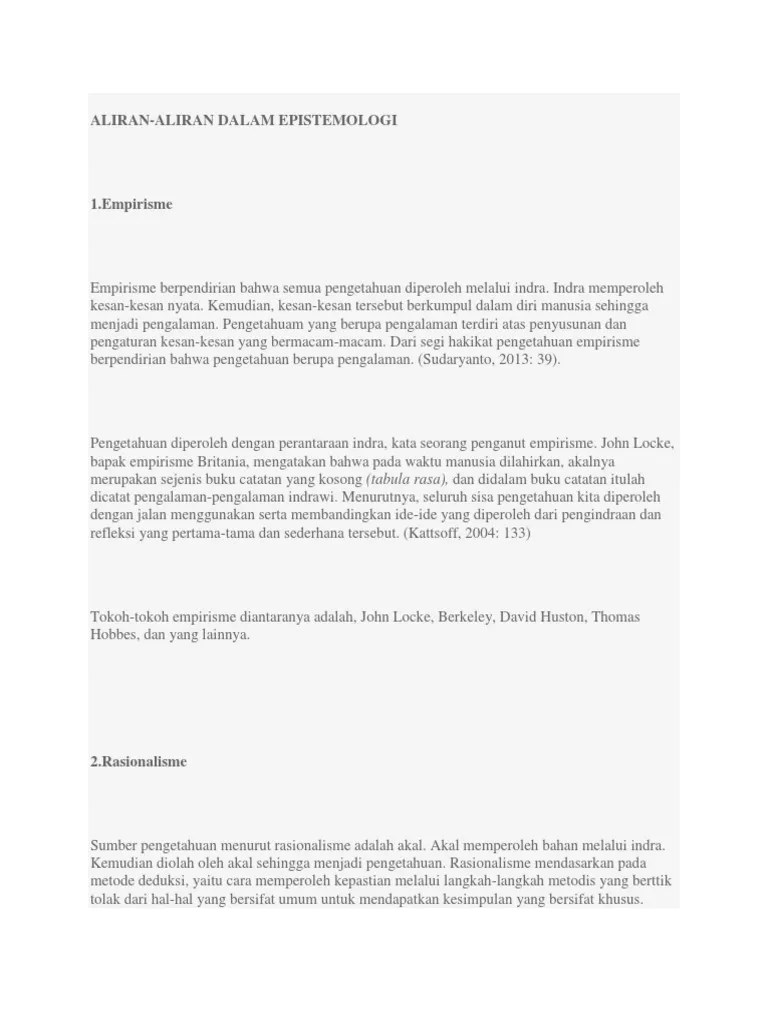 Aliran Empirisme Menurut John Locke