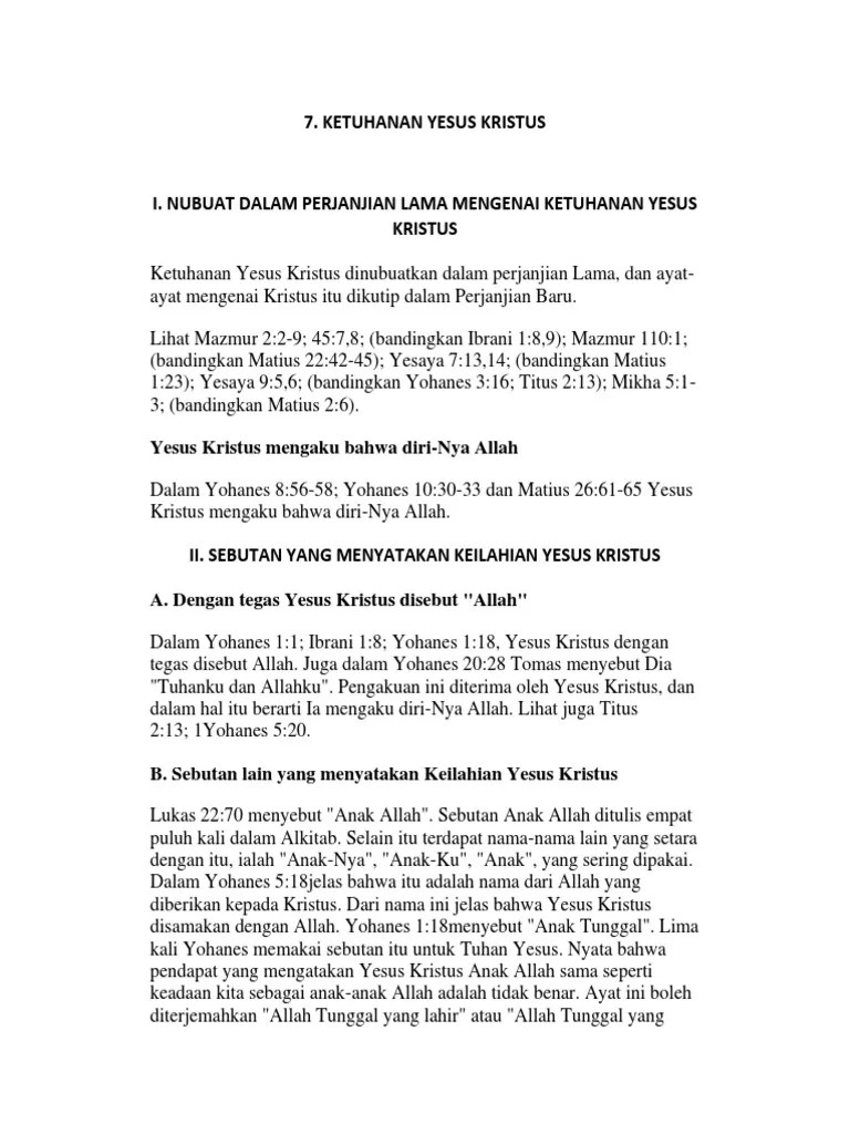 Ketuhanan Kristus | PDF