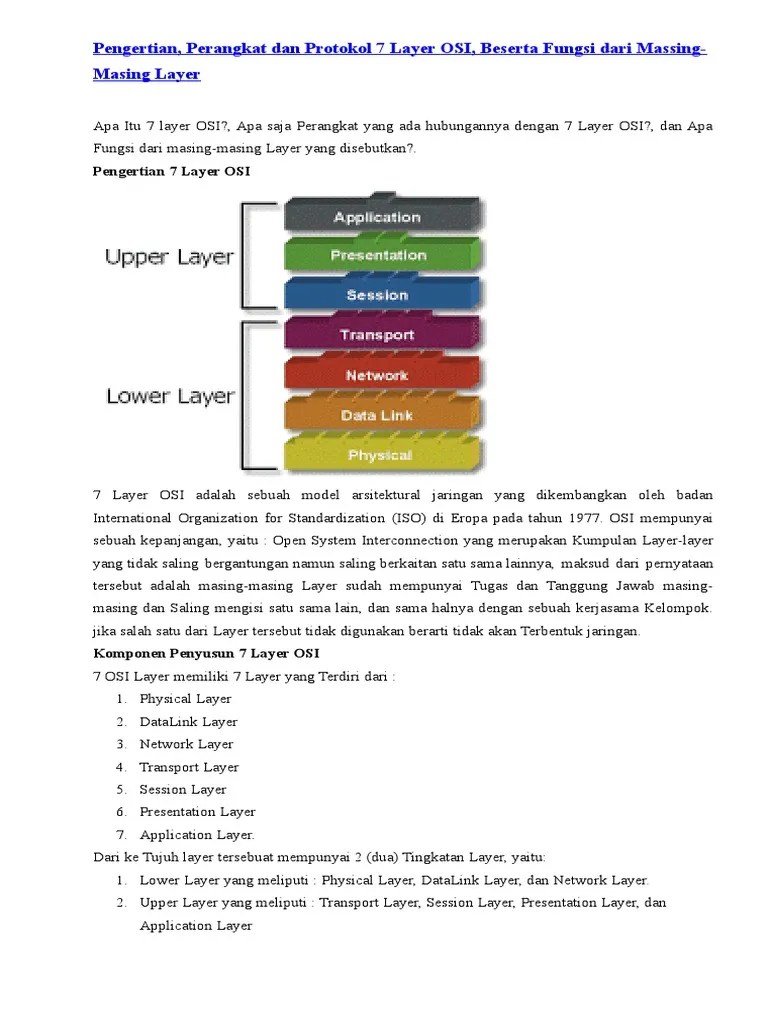 Osi Layer | PDF