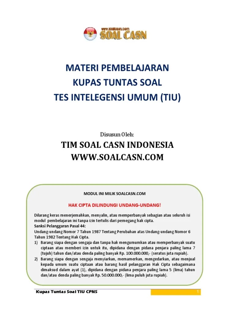 Waktu tempuh andi = s : Materi Tiu Pdf Pdf
