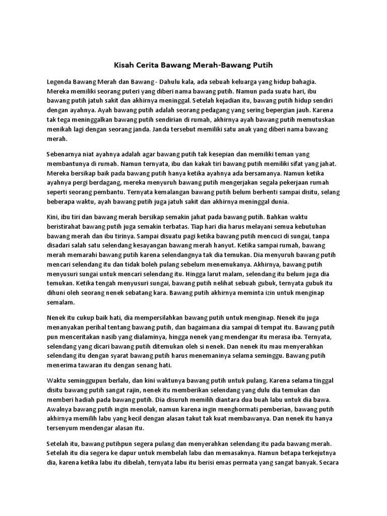 Bawang Merah Bawang Putih Short Story