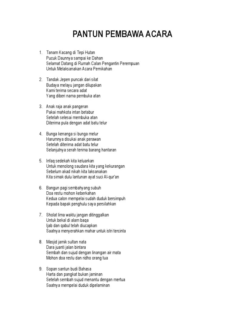 Pantun Pernikahan | PDF