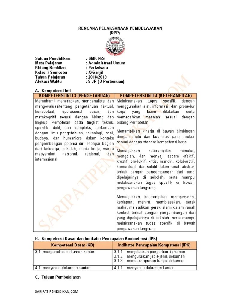 Download rpp simulasi digital kelas x lengkap. Rpp 1 Lembar Housekeeping Silabus Rpp