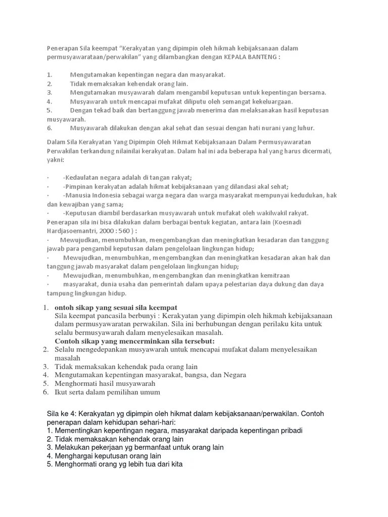 Penerapan Sila Ke 4 Pada Kebidanan | PDF