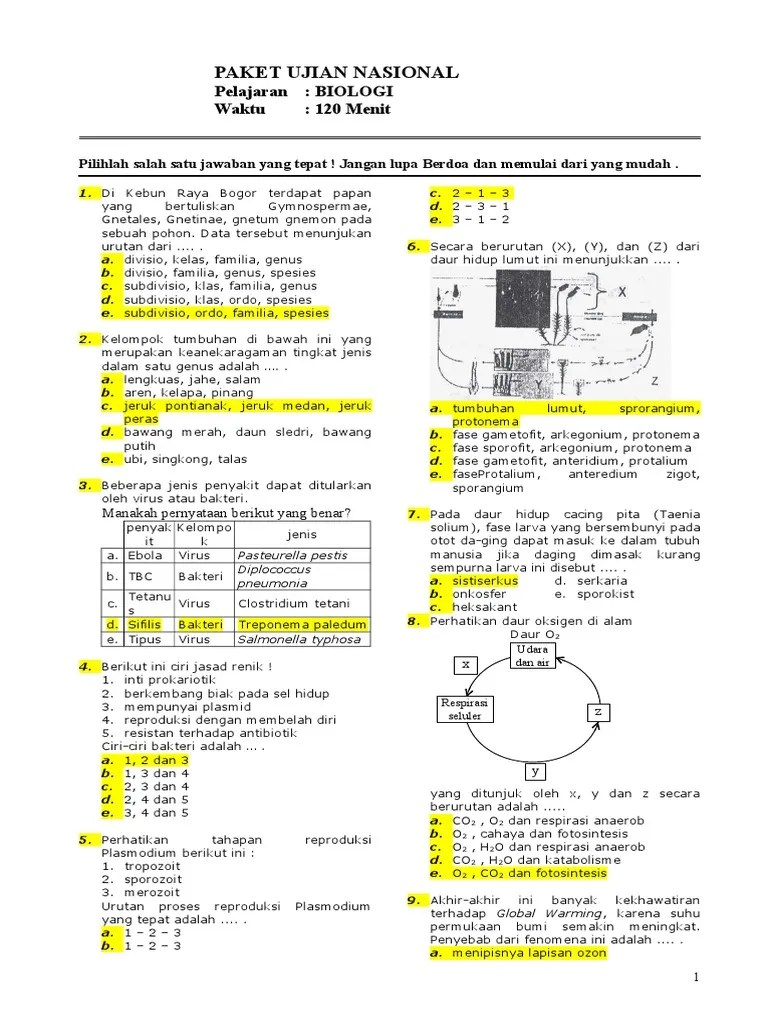 Perhatikan ciri jasad renik di bawah ini. Paket 2 Pdf