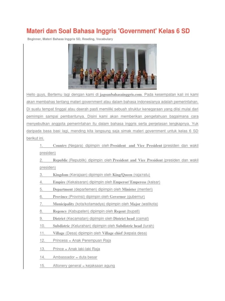 Bahasa Inggris Bab 7 Kelas 6 | PDF | Indonesia | Judul