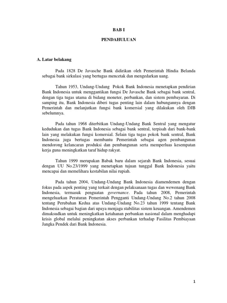 Makalah Bank Indonesia | PDF