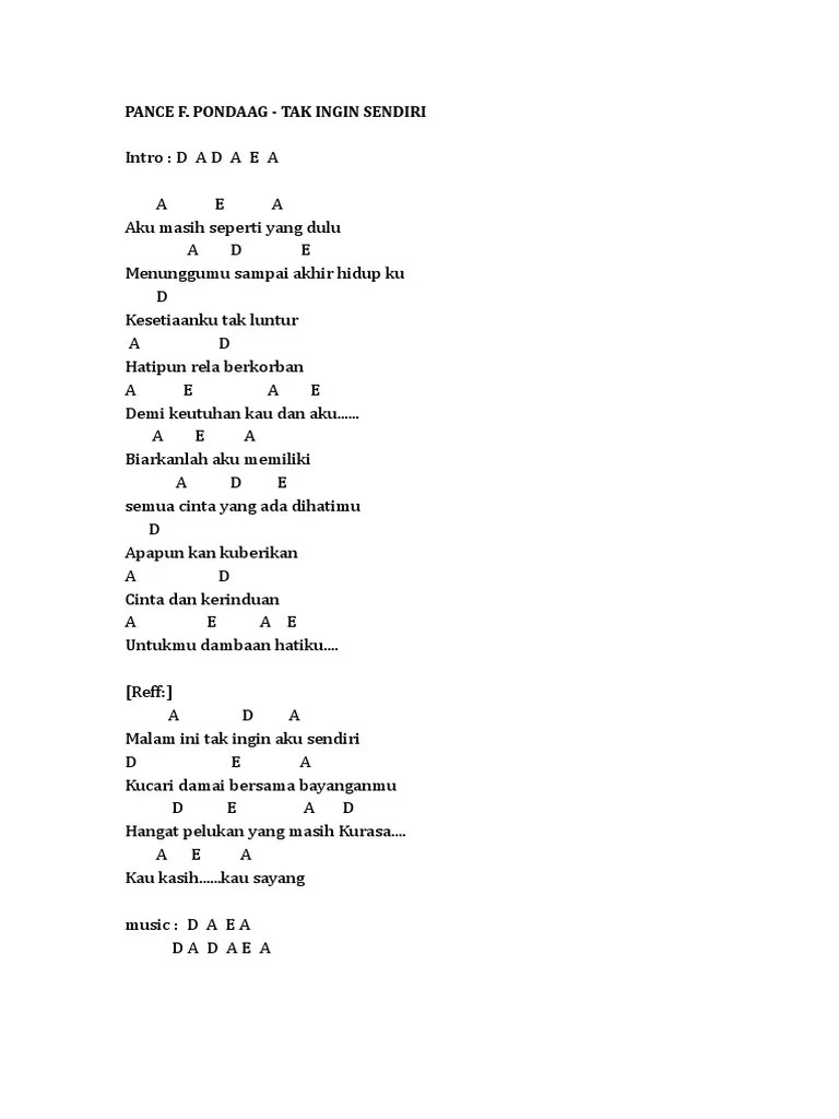 Cord Lagu PANCE F | PDF