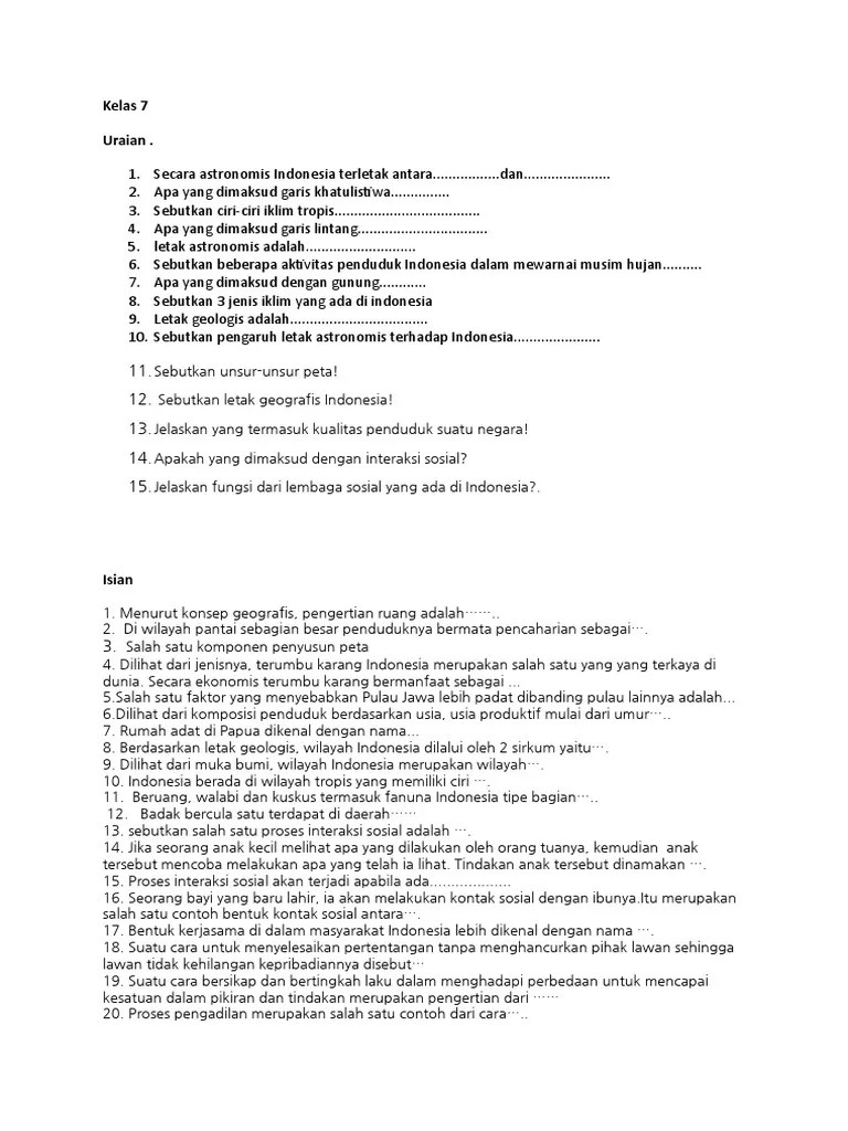 Jelaskan Pengaruh Letak Geologis Indonesia Brainly