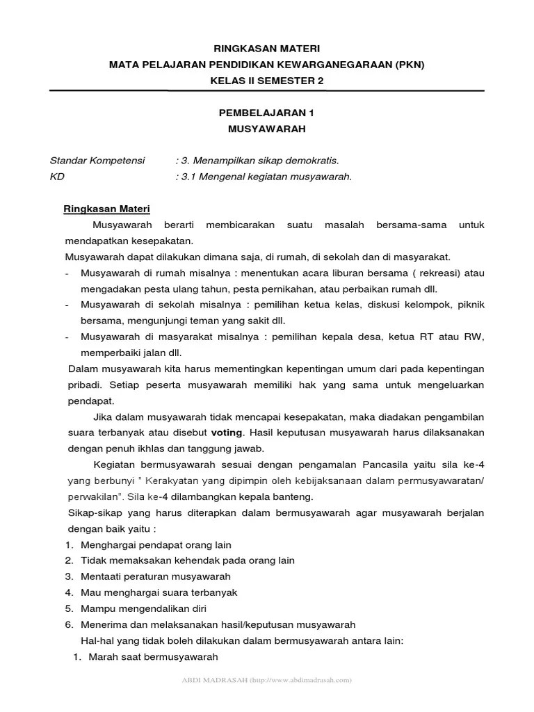 materi powerpoint tema 4 subtema 4. Mata Pelajaran Pkn Sd Kelas 2 Siswapelajar Com