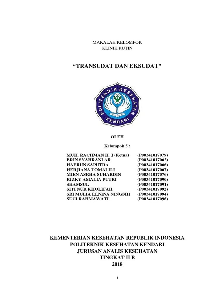 Makalah Transudat Eksudat | PDF