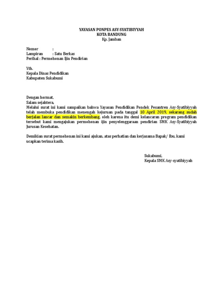 Selain itu, ada penyedia beasiswa yang mensyaratkan surat permohonan beasiswa ditulis oleh institusi tempat pelamar menempuh pendidikan. Surat Izin Kepala Sekolah Ke Dinas Pendidikan